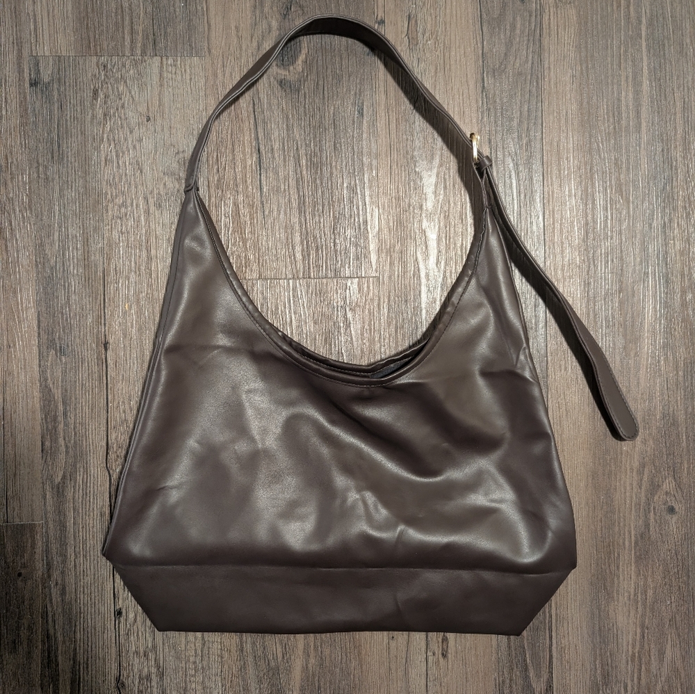 NWOT Brown Pleather Hobo Bag